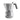 Grey Alessi Induction Moka 9 Cup coffee maker angled right to left with grey handle and faceted aluminium body