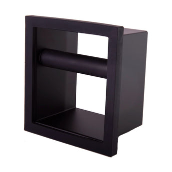 Black Brewtool Knockbox Chute with open square frame and knock bar for built-in espresso puck disposal.