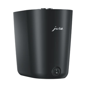 Jura Cup Warmer S black cup warmer with front power switch and Jura logo