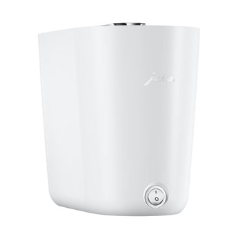 Jura Cup Warmer S white cup warmer with front power switch and Jura logo