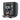 Front view of Jura J10 automatic coffee machine in black with touchscreen display and espresso in glass cup