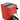 Profitec GO 2.0 red espresso machine seen from an elevated angle on plain white