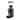 Black Mahlkönig E80W Grind-By-Sync grinder with clear bean hopper, 18 g display and portafilter holder on a white background
