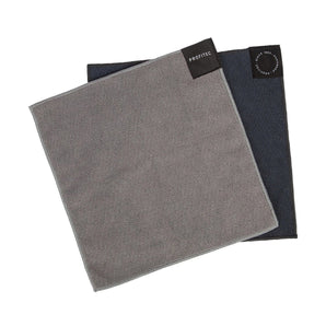 Profitec microfiber cloth set featuring grey and black reusable cleaning cloths for espresso machine maintenance