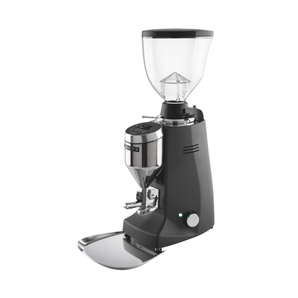 Mazzer Major V Electronic grinder with 83 mm flat burrs and digital dosing display designed for professional espresso preparation.