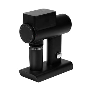 Timemore Sculptor 064S espresso flat burr grinder in black with stepless grind adjustment and compact single dose design
