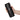 Hand holding a black Whirly portable electric coffee grinder with matte finish and minimalist design