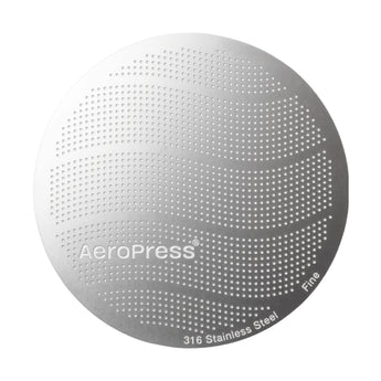 AeroPress Reusable Metal Filter made from fine 316 stainless steel with micro-perforated design