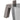 Close-up of Alessi Moka 3 Cup grey handle and lid knob on the aluminium coffee maker