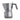 Grey Alessi Moka 6 Cup stovetop espresso maker with grey handle and faceted aluminium design