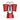 Bialetti Red Mini Express 2 Cup stovetop coffee maker with two red Bicchierini cups for direct-to-cup brewing.