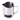 Large stainless steel Brewtool frothing jug with strip thermometer, angled spout, and sturdy handle for milk steaming and latte art, shown on a white background.