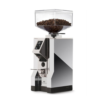 Eureka Mignon Specialita 55 espresso grinder in chrome finish with flat burrs and digital timer