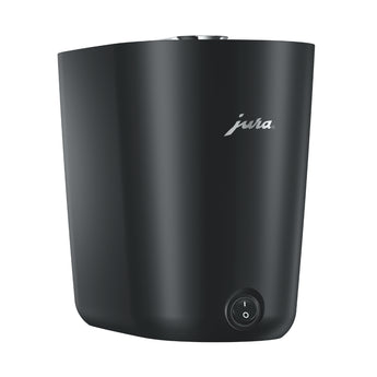 Jura Cup Warmer S black cup warmer with front power switch and Jura logo