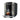 Jura E6 bean-to-cup coffee machine in Dark Inox with a glass of fresh coffee, on white