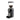 Black Mahlkönig E80W Grind-By-Sync grinder with clear bean hopper, 18 g display and portafilter holder on a white background