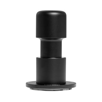 Timemore Impulse Impact Tamper front view showing spring loaded design and precision base