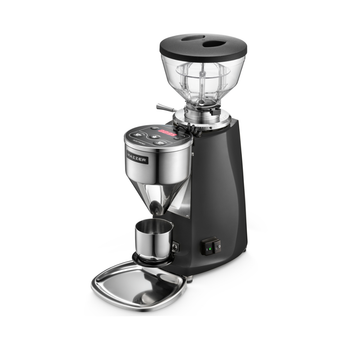 Mazzer Mini Filter grinder with filter-optimised burrs and stepless adjustment designed for consistent, precise filter coffee grinding.