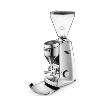 Mazzer Super Jolly V Pro Electronic On Demand grinder with 64 mm flat burrs and digital controls designed for precise, low-retention espresso grinding.